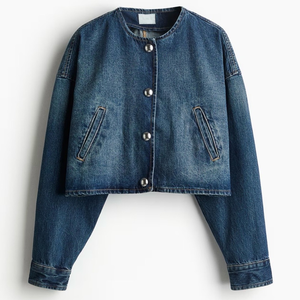 H&M OVERSIZED BUTTON-FRONT JACKET
